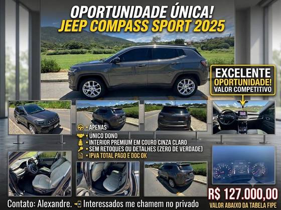JEEP COMPASS 1.3 T270 TURBO FLEX SPORT AT6 JEEP COMPASS 1.3 T270 TURBO FLEX SPORT AT6